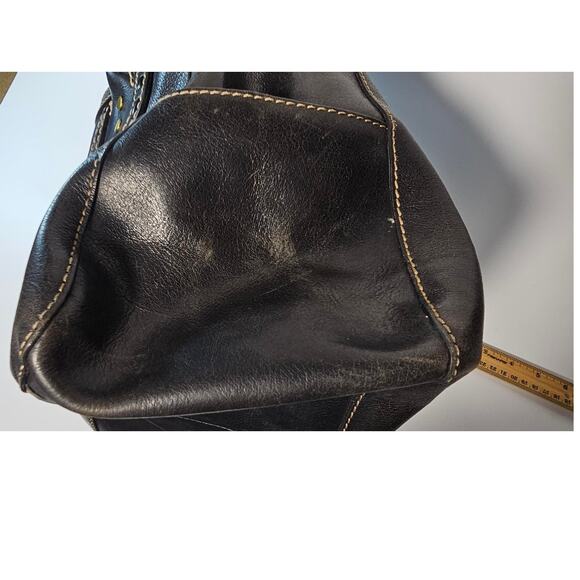 Fossil 1954 Montana Black Leather Satchel Shoulder Bag 75082 - Picture 8 of 11